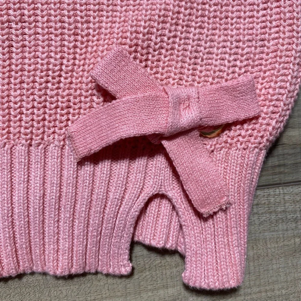 Epic Threads Girls Ombré Bow Sweater Crewneck‎ Stretchy Size M Bella Pink